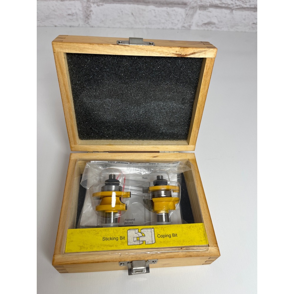 Handyman Club of America Cope and Stick Router Bit Set 2 Piece Wood Case